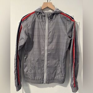 Zumiez Empyre Navy, White & Red Gingham Spring Jacket - Small